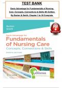 Test Bank for Davis Advantage for Fundamentals of Nursing Care: Concepts, Connections & Skills 4th Edition By Burton & Smith, ISBN: 9781719644556, All 38 Chapters Covered, Verified Latest Edition