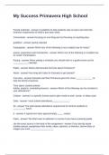 My Success Primavera High School Questions and  Answers 100% Correct