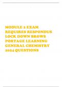 MODULE 2 EXAM REQUIRES RESPONDUS LOCK DOWN BROWS PORTAGE LEARNING GENERAL CHEMISTRY 2024 QUESTIONS