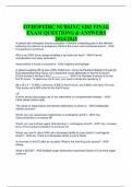 OTHOPEDIC NURSING 6202 FINAL EXAM QUESTIONS & ANSWERS 2024/2025