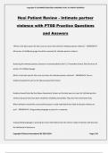 Hesi Patient Review - Intimate partner violence with PTSD Practice Questions and Answers