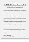 J3S T-US1396 Influence Awareness Post Test Questions and Answers