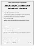 Khan Academy The Internet Study List Exam Questions and Answers