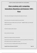 khan academy unit: computing innovations Questions and Answers 100% Pass