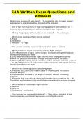 FAA Written Exam Questions and Answers