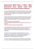 Rasmussen MCH Exam 2 2024 | MCH  Rasmussen Exam Update Latest 2024  Questions and Correct Answers Rated A+