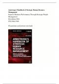 Armstrong's Handbook of Strategic Human Resource Management - 50 common test bank questions with answers