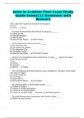 Intro to Aviation Final Exam Study Guide Exam|112 Questions with Answers