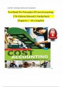 TEST BANK For Principles Of Cost Accounting, 17th Edition by Edward J. Vanderbeck, Verified Chapters 1 - 10, Complete Newest Version