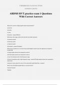 ARDMS RVT practice exam 1 Questions With Correct Answers