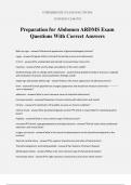 Preparation for Abdomen ARDMS Exam Questions With Correct Answers