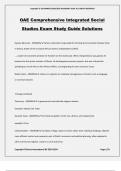 OAE Comprehensive Integrated Social Studies Exam Study Guide Solutions