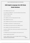 OAE English Language Arts 020 Study Guide Solutions