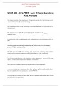 MSYS 200 - CHAPTER 1 And 2 Exam Questions And Answers