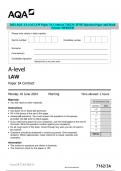 2024 AQA A-Level LAW Paper 3A Contract 7162/3A JUNE Question Paper and Mark Scheme MERGED