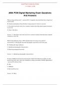 AMA PCM Digital Marketing Exam Questions And Answers