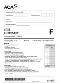 AQA GCSE CHEMISTRY Foundation Tier Paper 1 JUNE 2024 QUESTION PAPER