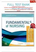 FULL TEST BANK Fundamentals of Nursing 11th Edition by Patricia A. Potter RN PhDWith 100% Verified Questions And Answers Graded A+    