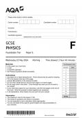 AQA GCSE PHYSICS Foundation Tier Paper 1 JUNE 2024 QUESTION PAPER