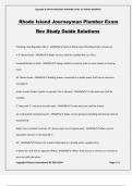 Rhode Island Journeyman Plumber Exam Rev Study Guide Solutions