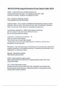 WGU D220 Nursing Informatics Exam Study Guide 2024