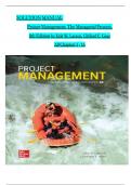 SOLUTION MANUAL  Project Management, The Managerial Process, 8th Edition by Erik W. Larson, Clifford F. Gray All Chapters 1 - 16 