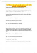 CAA Exam Study Guide Questions with 100% Verified Correct Answers