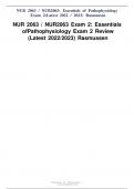 NUR 2063 / NUR2063 Exam 2: Essentials of Pathophysiology Exam 2 Review (Latest 2022/2023) Rasmussen