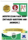 AED3701 EXAM PACK 2025  {DETAILED QUESTIONS AND ANSWERS }