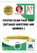 PSC3702 EXAM PACK 2025  {DETAILED QUESTIONS AND ANSWERS }