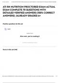 ATI RN NUTRITION PROCTORED EXAM ACTUAL EXAM COMPLETE 70 QUESTIONS WITH DETAILED VERIFIED ANSWERS (100% CORRECT ANSWERS) /ALREADY GRADED A+