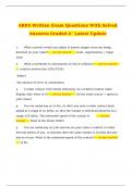 ARPA Written Exam Questions With Solved Answers Graded A+ Latest Update