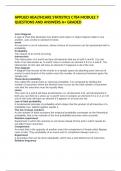 APPLIED HEALTHCARE STATISTICS C784 MODULE 7 QUESTIONS AND ANSWERS A+ GRADED