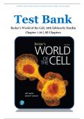 Test Bank - Becker's World of the Cell, 10th Edition (Hardin, 2022) Chapter 1-26 | All Chapters | Best Study Guide