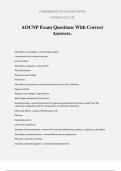 AOCNP Exam Questions With Correct Answers.