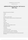 ARDMS SPI Exam Questions And Answers 100% Pass