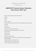 ARDMS RVT practice Exam 1 Questions And Answers 100% Pass