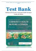 Test Bank - Stanhope and Lancasters Community Health Nursing in Canada, 4th Edition (MacDonald, 2022), Chapter 1-18 | All Chapters | NEW COPY