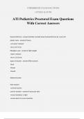 ATI Pediatrics Proctored Exam Questions With Correct Answers