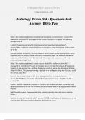 Audiology Praxis 5343 Questions And Answers 100% Pass