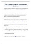 CON1100V study guide Questions and  Answers 