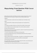 Biopsychology Exam Questions With Correct Answers