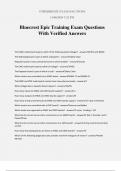 Bluecrest Epic Training Exam Questions With Verified Answers