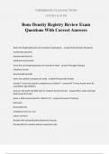 Bone Density Registry Review Exam Questions With Correct Answers