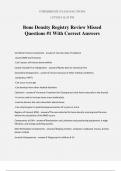 Bone Density Registry Review Missed Questions #1 With Correct Answers