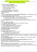 USMLE Step 1 Practice Exam Questions Latest Update with Complete Solutions