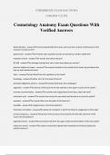 Cosmetology Anatomy Exam Questions With Verified Answers