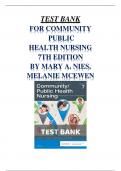 Community Public Health Nursing 7th Edition Test Bank