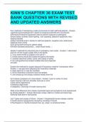 KINN’S CHAPTER 36 EXAM TEST BANK QUESTIONS WITH REVISED AND UPDATED ANSWERS 