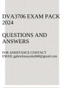 DVA3706 Exam pack 2024(Questions and answers)